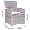 vidaXL Set da Pranzo per Giardino 7 pcs Grigio polyrattan