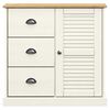 vidaXL Credenza Cassetti VIGO Bianco 78x40x75 cm Legno Massello Pino