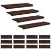 vidaXL Tappeti per scale 16 pz 80 x 25 x 2 cm Marrone Scuro