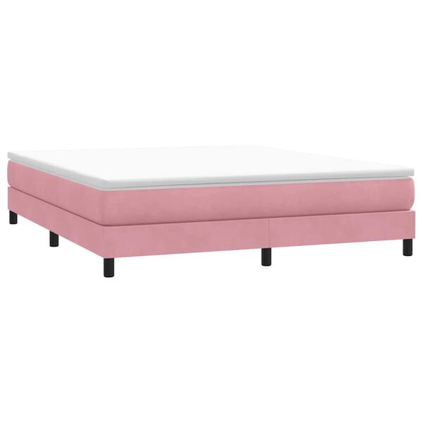 vidaXL Giroletto a Molle senza Materasso Rosa 180x210 cm in Velluto
