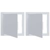 vidaXL Pannelli di Accesso 2 pcs Bianco 20 x 20 cm Plastica ABS