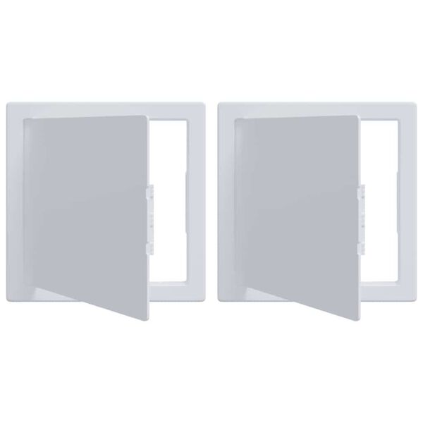 vidaXL Pannelli di Accesso 2 pcs Bianco 20 x 20 cm Plastica ABS