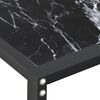 vidaXL Tavolo Consolle Nero Marmo 160x35x75,5 cm in Vetro Temperato