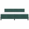 vidaXL Letto a molle con materasso Verde Scuro 200 x 200 cm Velluto