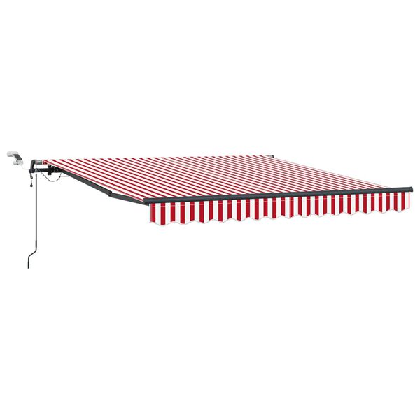 vidaXL Tessuto per Tenda con Rosso e Bianco 350 x 250 cm Poliestere