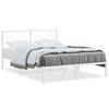 vidaXL Giroletto con Testiera Metallo Bianco 135x190 cm