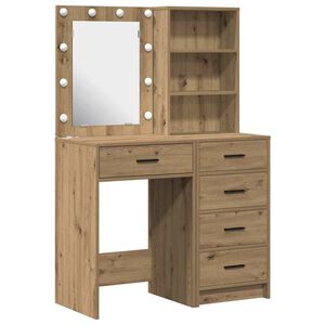 vidaXL Tavolo da Trucco con cassetto 2 pcs Marrone 50 x 41 x 135 cm