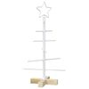 vidaXL Albero di Natale in metallo con supporto KUOPIO 60 cm Acciaio