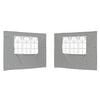 vidaXL Parete per tenda da festa 2 pz 300 x 195 cm Grigio Chiaro
