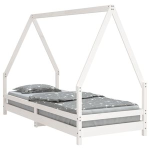 vidaXL Giroletto per Bambini Bianco 80x200cm in Legno Massello di Pino