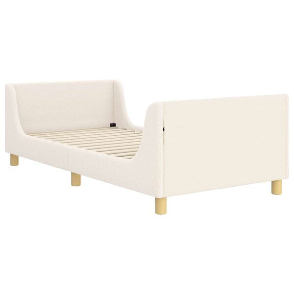 vidaXL Struttura letto bambini con testata Crema 90 x 200 cm