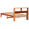 vidaXL Letto Libreria senza Materasso Marrone Cera 90x190 cm in Pino