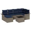 vidaXL Set Divano da Giardino Grigio polyrattan