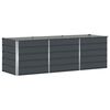 vidaXL Fioriera Antracite 240 x 80 x 75 cm Acciaio