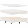 vidaXL Letto a molle Crema e Bianco 140 x 200 cm Tessuto in Cords