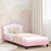 vidaXL Struttura letto bambini con testata Rosa 90 x 200 cm PU