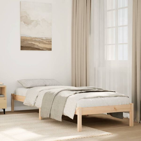 vidaXL Letto Extra Lungo senza Materasso 100x220 cm in Legno di Pino