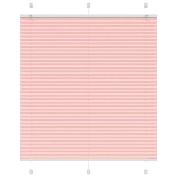 vidaXL Tenda Plissettata Rosa 115x100 cm Larghezza Tessuto 114,4 cm