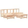 vidaXL Set Divani da Giardino 5 pz con Cuscini in Legno Massello