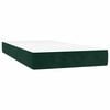 vidaXL Giroletto a Molle con Materasso Verde Scuro 100x200 cm Velluto