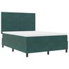 vidaXL Letto a molle con materasso Verde Scuro 140 x 200 cm Tessuto