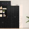 vidaXL Credenza Rovere nero 70 x 42.5 x 185 cm Legno multistrato