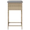 vidaXL Sgabelli da Bar con Cuscini 2 pz Beige in Polyrattan