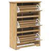 vidaXL Scarpiera BODO Marrone miele 80 x 35 x 118 cm Legno multistrato