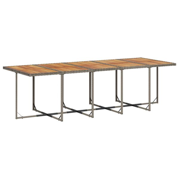 vidaXL Set da Pranzo da Giardino 11pz con Cuscini in Polyrattan Grigio