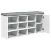 vidaXL Panca Porta Scarpe Bianca 102x32x50 cm in Legno Multistrato