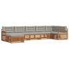 vidaXL Set divani con cuscino 7 pcs Grigio Naturale e Chiaro