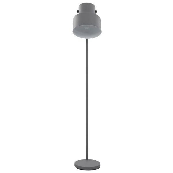 vidaXL Lampada da Pavimento in Metallo Grigio E27