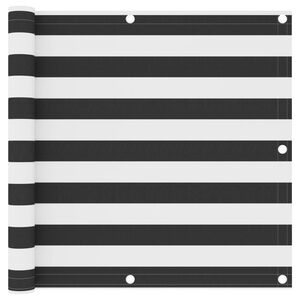 vidaXL Paravento da Balcone Antracite e Bianco 90x300cm Tessuto Oxford