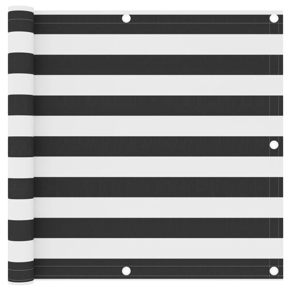 vidaXL Paravento da Balcone Antracite e Bianco 90x300cm Tessuto Oxford