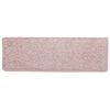vidaXL Tappetini per scale 15 pz 65x21x4 cm Rosa chiaro con bordo rettangolare
