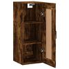 vidaXL Mobile a Parete Rovere Fumo 34,5x34x90 cm in Legno Multistrato