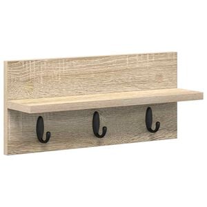 vidaXL Appendiabiti a muro A parete Rovere Sonoma 40 x 10,5 x 18 cm