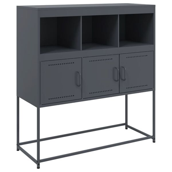 vidaXL Credenza Antracite 100,5x39x107 cm in Acciaio