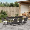 vidaXL Set da Pranzo per Giardino 9 pcs Marrone Poly Rattan