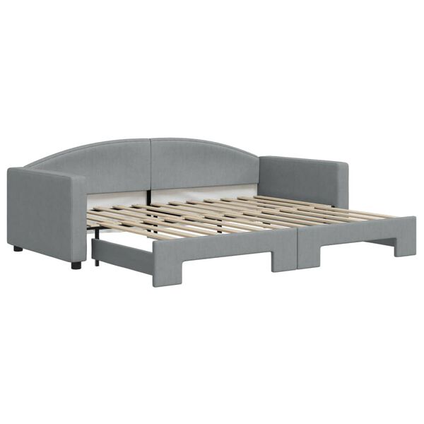 vidaXL Divano Letto con Letto Estraibile Grigio Chiaro 90x200 Tessuto