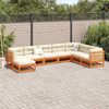 vidaXL Set Divani da Giardino 8 pz Marrone Cera Legno Massello Pino