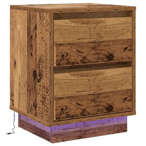 vidaXL Armadio da Notte con cassetto Legno vecchio 39 x 34,5 x 50 cm