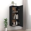 vidaXL Armadietto Pensile a Muro Nero 34,5x34x90 cm Legno Multistrato