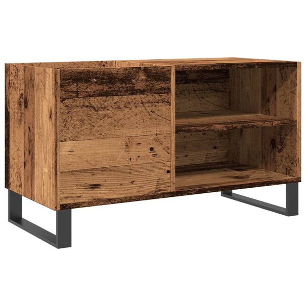 vidaXL Mobile Porta Dischi Legno Antico 84,5x38x48cm Legno Multistrato