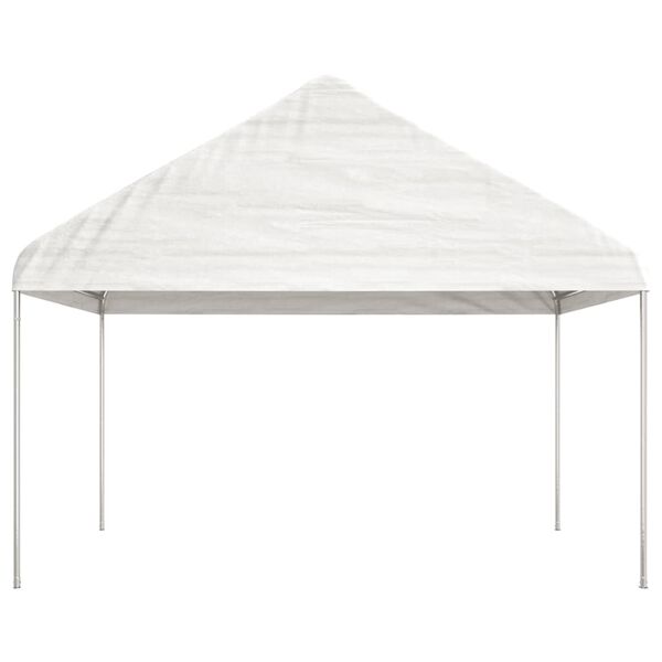 vidaXL Gazebo con Tetto Bianco 20,07x4,08x3,22 m in Polietilene
