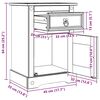 vidaXL Comodino con cassetto Bianco 45 x 35 x 64 cm Pino massello