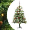 vidaXL Albero di Natale artificiale 150 LED Bianco caldo PVC e Metallo