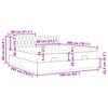 vidaXL Struttura Letto Pouf con Materassi 160x200 cm in Tessuto
