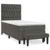 vidaXL Giroletto a Molle con Materasso Grigio Scuro 100x200 cm Velluto