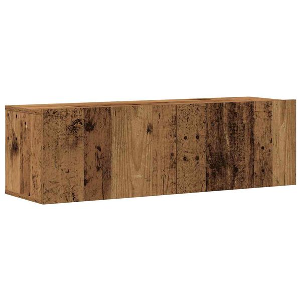 vidaXL Set Mobile TV 8 pz Montato a Parete Legno Antico in Truciolato